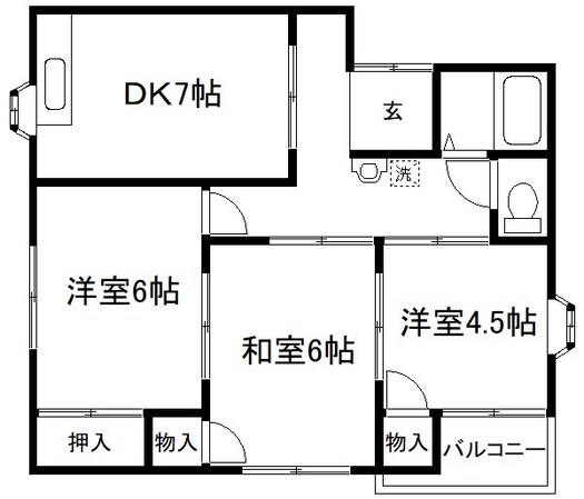 KKハイツの物件間取画像